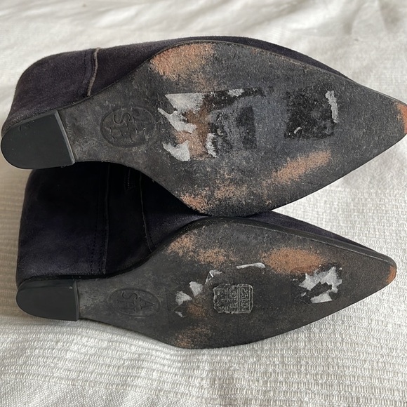 ASH Jasmin Suede Black Blue Wedge Booties Size EU 36 - Picture 8 of 8